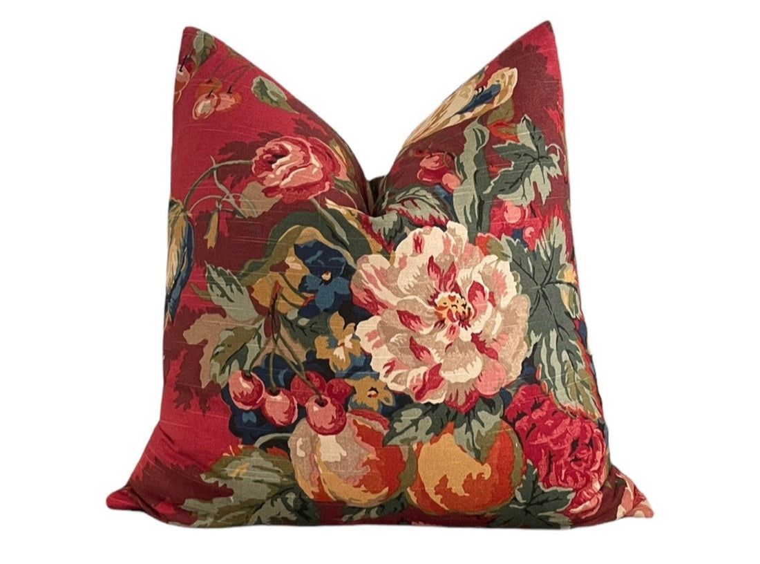 Crimson Queensland Double Sided Throw Pillow Cover