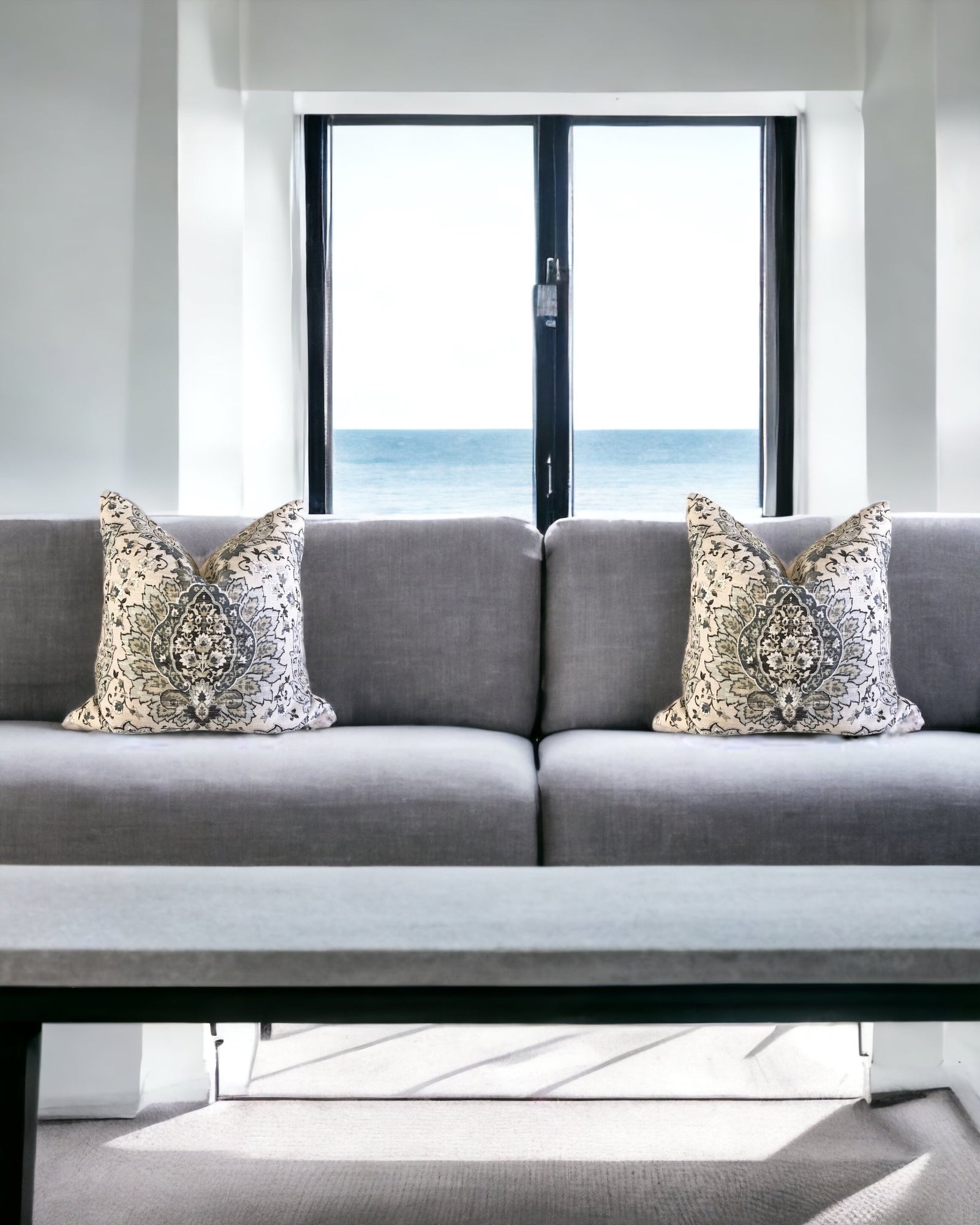 Set of Two Linen Moroccan Pillow Covers