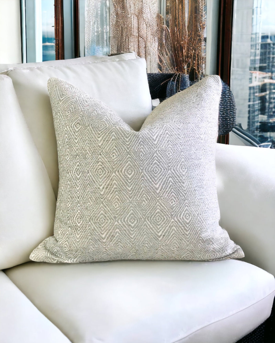 Set of 2 Throw Pillow Covers Seaglass Set in Motion by Kelly Ripa Seafoam Soft Green Blue Throw Pillow Covers