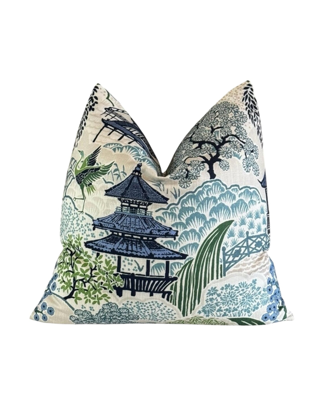 Tea House Briard Printed Double Sided Cotton Pillow Cover