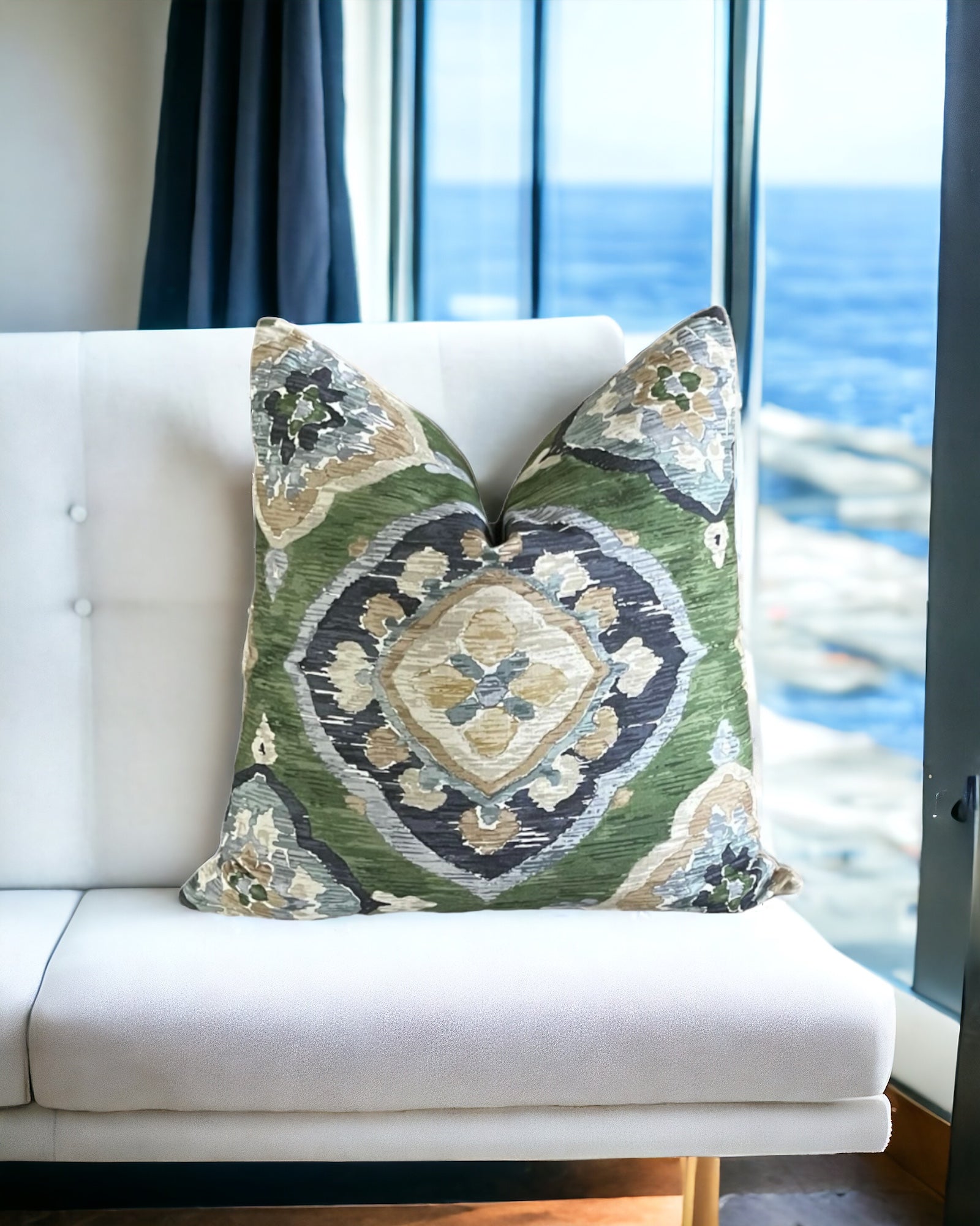 Dorian Grass Printed Cotton Pillow Cover