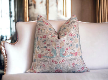 Turkish Locanda Duck Neutral Beech Double Sided Throw Pillow Cover